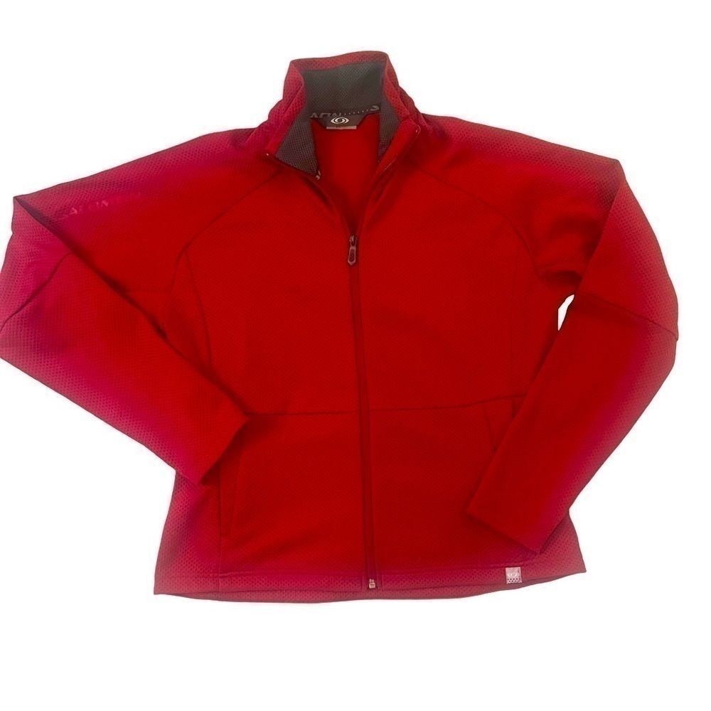 SALOMON Mid Weight Red Running Athletic Breathable Jacket Size Large